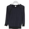 PINKO Blusa PINKO Donna UK 6 Manica Lunga In Misto Seta Blu Scuro