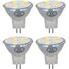 YWBL-WH 4 Pezzi MR11 Lampadina a LED 5W 500lm 12V Doppio Perno Base Faretto Lampadina di Ricambio per Lampada da Esposizione a Soffitto con Illuminazione a Binario Orizzontale (Bianco freddo)