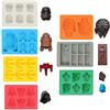 Sunerly, stampi per ghiaccio in silicone di Star Wars, ideali per cioccolato, vassoi per cubetti di ghiaccio, gelatina, dolci, dessert, per realizzare candele e sapone (set da 7 pezzi)
