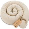 Totsy Baby Cuscino per dormire laterale e per il corpo 400 cm - Cotone Cuscino lungo Decorazione per cameretta bambina e bambino Oeko-Tex Beige chiaro
