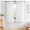 MRTREES Tende Lino per Interni Corte Cucina Finestre Camera da Letto Soggiorno Moderne Bianche 2 Pezzi 140x180 cm Tende Semitrasparenti per Salotto Tenda Bianca con Passanti Nascosti