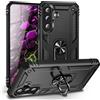 NALIA Custodia Robusta per Samsung Galaxy A57 - Anello 360° & Compatibile Supporto Magnetico - RINGDEFEND (Cover Militare) - Marchio Tedesco, Colore:Nero