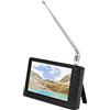 Zunate TV Digitale Portatile, HD 1080P da 5 Pollici con Interfaccia Ricca e Supporto per Staffa TV Analogica/ATV/radio FM, Supporto per Formati Video Multipli, per Cucina, Auto