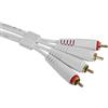 UDG Set di cavi audio RCA - RCA bianco dritto, 1,5 m, compatibile con tutti i dispositivi jack a jack