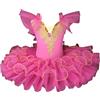 HWBZSZY Professionale Balletto Tutù Vestito Bambini Colorato Lago dei Cigni Ballerina Partito Danza Costume Lucido Paillettes Ginnastica Danza Body Sala da ballo Dancewear per le ragazze,Pink 2,130cm