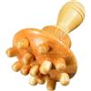 Generic Massaggiatore a di fungo - Massaggiatore per lo stomaco, manico in legno, massaggio agopunto, pettine | Massaggiatore a funghi di faggio con manico in legno, massaggiatore manuale in legno
