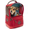 Kurgo Nomad - Zaino Trasportino per Cani di Piccola Taglia adatto ai Viaggi in Aereo, con Fondo Impermeabile, Struttura Leggera per Escursioni e Tasca per Tablet - Rosso