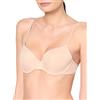 Nur Die Reggiseno T-Shirt con Leggero Push-Up con Ferretto, Coppe Morbide Imbottite Lisce, Senza Cuciture Seamless, Scollo a V, Morbida Microfibra da Donna
