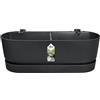 Elho Greenville Easy Balcony 52 - Fioriera per Balcone - Ø 52.0 x H 19.4 cm - Living Black