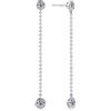 YUBAOLI Orecchini pendenti in argento sterling 925, Moissanite 1,6 carati, Design a cerchio, Post con snap down
