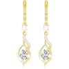 Esmoly Orecchini Donna Argento 925 Placato Pietra nascita Orecchini Pendenti Regalo Donna Ragazza (Oro 04)