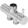 Spacnana Deviatore per Braccio Doccia da G3/4 a G1/2, Connettore a T in Ottone a 3 Vie con Controllo Dell'uscita Dell'acqua, Valvola di Buona Tenuta per Soffioni Doccia da Bagno