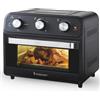 BEPER P101FRI024 Friggitrice ad Aria Multifunzione 24L, Air Fryer con 4 Funzioni: Frittura, Grill, Forno, Tostatura, Timer 60 min, 220°C, Accessori Lavabili in Lavastoviglie, Doppio Vetro