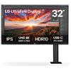 LG LG 32UN880K-B Monitor PC 80 cm [31.5] 3840 x 2160 Pixel 4K Ultra HD LCD Nero (32 LG UHD 4K Ergo IPS Monitor USB-C Black) 32UN880K-B.AEK