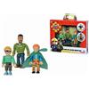 Simba 109251091 - Set di personaggi Sam Supereroi, poliziotto Malcom, Norman e James, completamente mobile, 7,5 cm, colore: Grigio