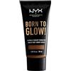NYX Professional Makeup Fondotinta Illuminante Effetto Naturale Born To Glow, Coprenza media modulabile, Tonalità : Mocha