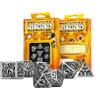 SALE Q-Workshop Set Di Dadi RPG In Metallo Steampunk 7pc Argento/Nero D&D