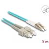 Delock - Cavo di rete - da LC multimodale (M) a SC multimodale (M) - 3 m - 3 mm - fibra ottica - duplex - 50/125 micron -