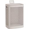 SONGMICS Cesto Portabiancheria con Coperchio, Cesta Portabiancheria Sporca in Plastica, 75 L, Porta Biancheria Slim, Bagno Lavanderia Camera da Letto, Beige Cappuccino RLH021L101
