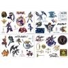 Fanattik Yu-Gi-Oh! Tech - Set di 4 adesivi riutilizzabili in vinile con Yugi, drago bianco occhi blu, mago oscuro e altro, per decorazione laptop, telefono, tablet e console