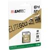 Emtec - SDXC Class 10 Gold + - ECMSD64GXC10GP - 64GB (unità vendita 1 pz.)