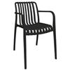Verdelook Sedia Nives - 56 x 42 x 81 cm - PP - nero - Verdelook (unità vendita 1 pz.)