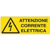 CARTELLI SEGNALATORI Cartello segnalatore - 35x12,5 cm ATTENZIONE CORRENTE ELETTRICA - alluminio - Cartelli Segnalatori (unità vendita 1 pz.)