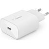 Belkin BoostCharge Caricabatteria da parete da 25 W con PPS, USB-C Power Derlivery, caricatore USB C, caricabatterie USB C rapido per iPhone 15, Samsung Galaxy, Note, iPad, Pixel e altri dispositivi