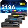 Denvoer 219A con Chip Compatibile per HP 219A 219X per HP Color LaserJet Pro MFP 3302fdw 3302fdwg 3302sdw 3302sdwg 3302fdn 3302fdng 3202dw 3202dn W2190A W2191A W2192A W2193A Nero Ciano Giallo Magenta