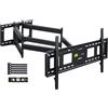 FORGING MOUNT Supporto TV Parete Doppio Braccio Lungo da 1090mm per TV 50-95 Pollici, Staffa TV fino a 90kg con Rotazione e Inclinazione, Supporto TVs per LCD/LED/OLED, Max VESA 800x400mm