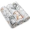 BABYSAFE Mussole Neonato Flanella di Cotone Biologico 80x70cm - Pacco da 3 Mussole Flanella di Cotone Caldo e Morbido Certificato OEKO-TEX - Set Copertine Neonato x Autunno e Inverno - Made in Europe