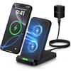 Eusbote Supporto caricabatterie wireless per Samsung Galaxy S25 Ultra Plus S24 S23 FE S22 S21, Motorola Desk Android Phone stazione di ricarica wireless veloce per Moto Razr Plus/Edge/G Stylus Power 2024