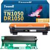 Yowell 1-TN1050 toner nero & 1-DR1050 tamburo compatibile con Brother TN-1050 DR-1050 Toner per DCP-1510 DCP-1512 DCP-1610W DCP-1612W MFC-1810 MFC-1910W HL-1110 HL-1112 HL-1210W HL-1212W Toner