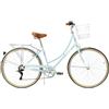 FabricBike Step City, Bicicletta Donna, Sky Blue + Cestino, M