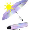 Knirps Ombrello tascabile Slim Duomatic con apertura automatica, Shine, iridescente, protezione UV, 90 cm