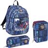 Seven Set Scuola Boy, Zaino con Astuccio 3 Zip e bustina, Graffiti