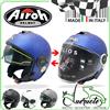 Airoh CASCO JET AIROH SCOOTER MOTO DA UOMO DONNA BLU BIANCO GRIGIO NERO VISIERA LUNGA