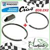 Piaggio SEGMENTI FASCE PISTONE CILINDRO 38.2 KIT PER CIAO 50 P PX PXV 1981-1993 PIAGGIO