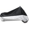 uxcell Sourcingmap, copertura per moto, XXL, 190T, impermeabile, protezione UV, colore: nero e argento