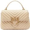 Pinko Donna Borsa A Mano 100044A0GK Pelle Beige Taglia Unica.