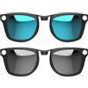 HIBLOKS 2 clip polarizzate per occhiali intelligenti Ray-Ban Meta Wayfarer, clip scolorite per Ray-Ban Meta Wayfarer Standard RW4006 (taglia M 50-22), proteggono gli occhi, belli e alla moda (argento