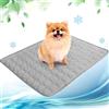 NIBESSER Tappetino Refrigerante per Cani Taglia Media Tappetino Rinfrescante per Gatti Impermeabile Antiscivolo Tappeto Refrigerante Cane per Cuccia Casa Viaggio Auto，M-60x50cm，Grigio