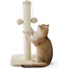 LE SURE Lesure Tiragraffi per gatti da interno - 30x30x57 cm, tiragraffi alto in sisal con pallina appesa, modello piccolo per gatti e gattini con base stabile, beige