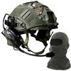Generic Set Di Caschi Tattici Da Softair Con Cuffia Tattica Balabala, Maschera E Copertura For Casco, Attrezzatura Esterna Regolabile For Cosplay, Paintball, Caccia, Gioco CS(Brown)