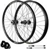 ZXGSXIOU Set di ruote per MTB da 26/27,5/29 pollici, cerchi in lega di alluminio a doppia parete, ideali per dirt jump, AM/XC, mountain bike, 32 fori, freni a disco per cassetta 7-12 velocità.
