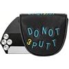 Racocou Copri Putter da Golf in Pelle PU Fatta a Mano - Chiusura Magnetica Forte - Adatto alla Maggior Parte dei Putter - Fodera Morbida - Ricamo Accattivante,Nero