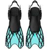 Generico Pinne da apnea regolabili for adulti Immersioni in morbido silicone Comodo nuoto antiscivolo for lo snorkeling(Black Blue,L/XL)