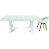 KONTE.DESIGN Tavolo GALLIPOLI allungabile in legno, finitura Bianco Consumato, 180 x 100 cm - 480 x 100 cm 22 Posti