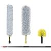 HOMCOM Set di 4 Piumini estensibili con Asta telescopica in Alluminio da 137,2 cm a 350,5 cm