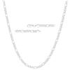Esrael Collana a catena ro in argento Sterling 925 massiccio, 3 mm, 5 mm, per donne, resistente, non sbiadisce, idea regalo, 40/45/50/56/61 cm, 14inch(36cm), Argento sterling, Nessuna pietra